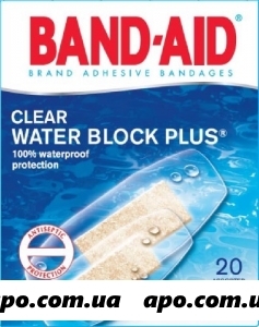 Пластырь band-aid антисептик водост n20