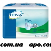 Тена подгузники для взрослых флекс супер n30, l (100-150 см)