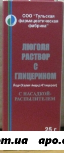 Люголя с глицерином 25,0 р-р д/мест/распылит