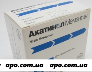 Акатинол мемантин 0,01 n90 табл п/о