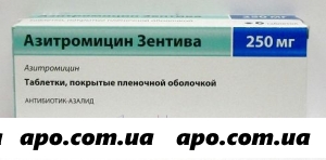 Азитромицин зентива 0,25 n6 табл п/плен/оболоч