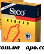 Презерватив sico ribbed n3