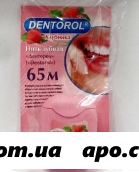 Dentorol зубная нить клубника 65м