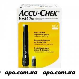 Устройство accu-chek fastclix + 1х6 ланцет д/прокола
