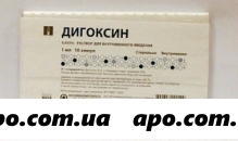Дигоксин 0,025% 1мл n10 амп р-р /семашко/