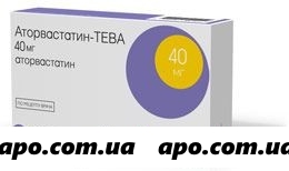 Аторвастатин-тева 0,04 n30 табл п/о