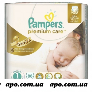 Памперс подгузники premium care newborn n88