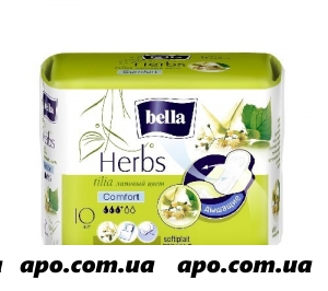 Bella прокладки softiplait herbs tilia komfort n10