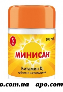 Минисан витамин д3 5мкг n100 жев табл