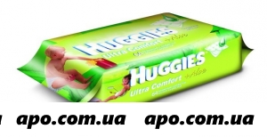 Хаггис детские протирочные салфетки ultra comfort+aloe wipes, n 64