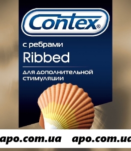 Контекс презерватив ribbed с ребрышками n3
