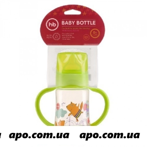Happy baby бутылочка д/кормл с ручк и силикон соской широкое горло 250мл
