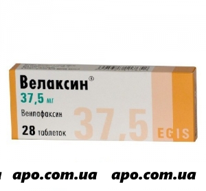 Велаксин 0,0375 n28 табл