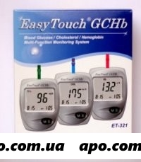 Анализатор крови easy touch  глюкоза, холестерин и гемоглобин