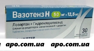 Вазотенз н 0,05+0,0125 n30 табл п/плен/оболоч