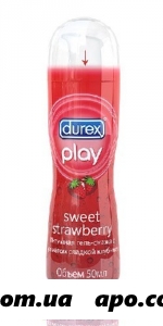Дюрекс гель-смазка play sweet strawberry 50мл