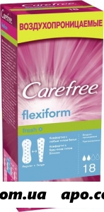 Carefree прокладки ежедн flexi form ароматn18