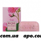 Rose of bulgaria мыло натуральное косметическое  100г с частичками лепестков роз