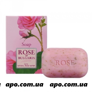 Rose of bulgaria мыло натуральное косметическое  100г с частичками лепестков роз