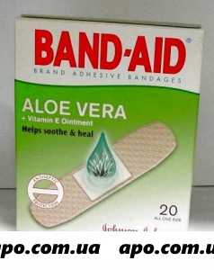 Пластырь band-aid антисептик алоэ и вит е n20