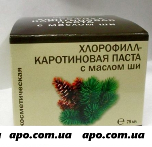 Паста косметическая хлорофилл-каротиновая с маслом ши 75мл/банка
