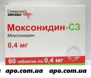 Моксонидин-с3 0,0004 n60 табл п/плен/оболоч