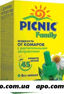 Пикник family жидкость от комар 45 ночей