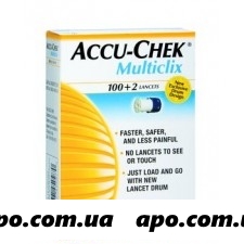Ланцеты accu-chek multiclix д/прокола n102